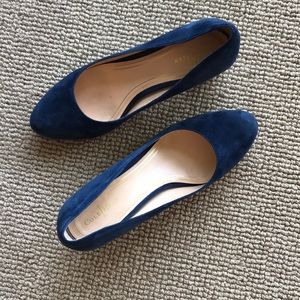 Cole Haan Suede shows with patent heels.